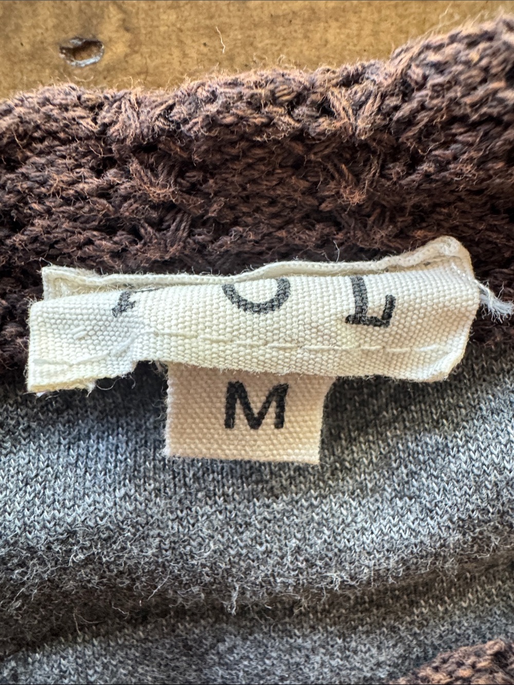 POL Women's Patchwork Peace Sign Sweater - Sz Med - Picture 2 of 8